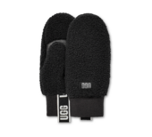 UGGfluff mitten with logo tape, black