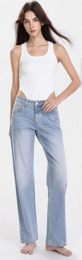 Bow jeans, light blue