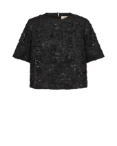 Reya sequins back top, black