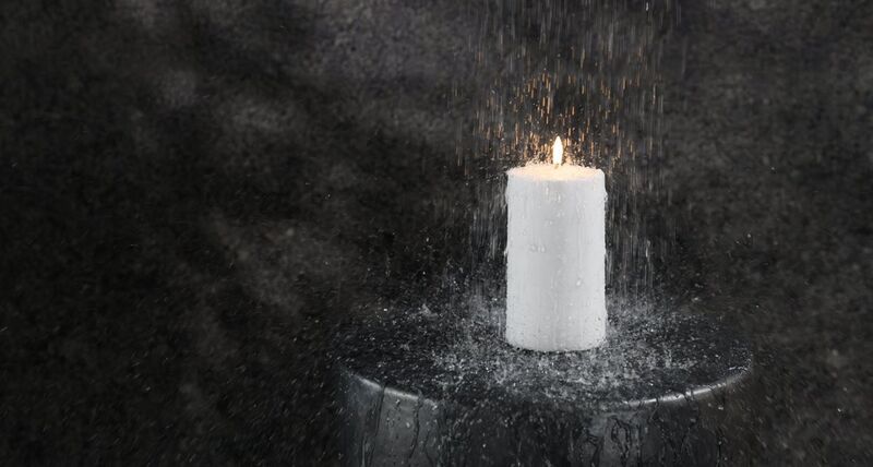 Outdoor led candle 15cm, white