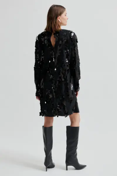 Glimmer simple dress, black