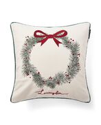 Pine wreath velvet cushion pillow cover 50x50