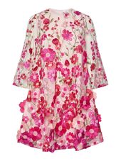 Flowering dress, fuchsia purple