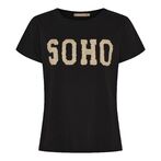 Herdis tee, black/beige