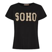 Herdis tee, black/beige