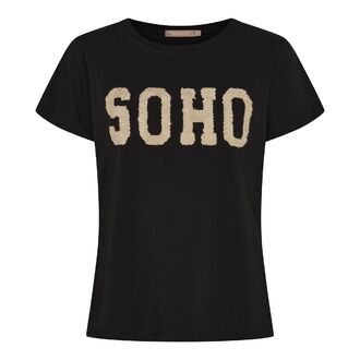 Herdis tee, black/beige