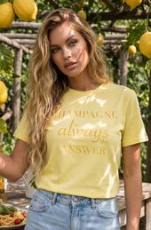Champagne t-shirt, sunshine yellow
