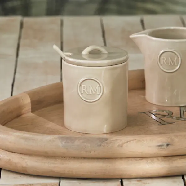 Portofino sugar jar with spoon