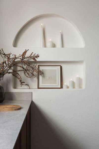 Led ball candle 10cm, white