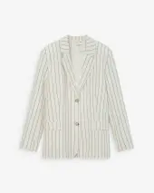 Velvet blazer, white