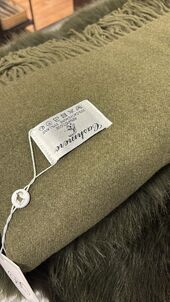 Scarf blended with cashmere, kaki