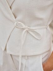 Salima ramie waistcoat, off white