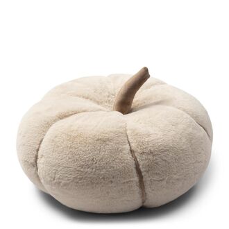 Pumpkin faux fur box pillow L