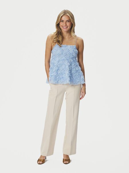 Kenli flower top, Light blue
