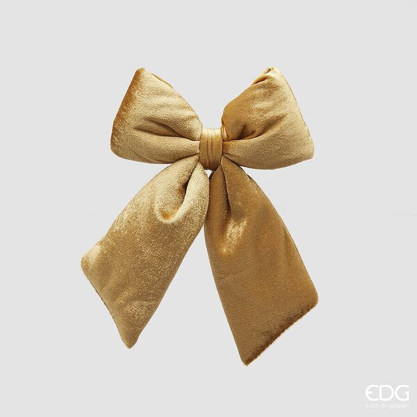 Velvet bow 20x15, gold