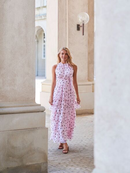Marli big dot dress, light pink