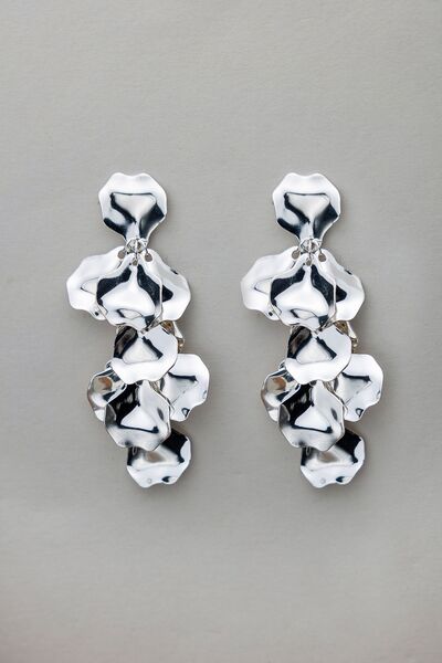 Leaf earrings mini, silver