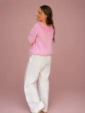 June pellavapusero, pinkki