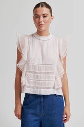Kristel Frill Top, Crystal Pink