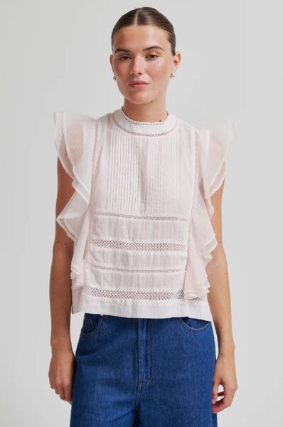 Kristel Frill Top, Crystal Pink