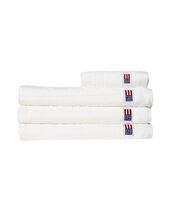 Velour Jacquard Logo Towel 30x50, White