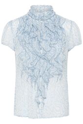 Lilja shirt, cerulean turtledove cactus