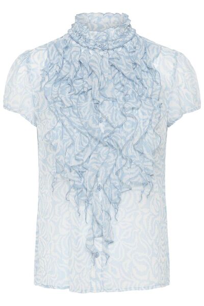 Lilja shirt, cerulean turtledove cactus