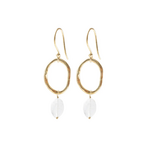 Graceful moonstone gold earrings