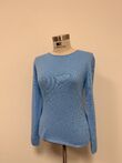 Estheme Round neck fitted knit, Blue