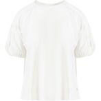 T-shirt with pleat details on sleeves, white