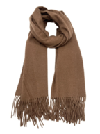 Scarf blended with cashmere, light maroon