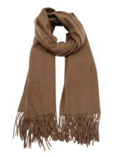 Scarf blended with cashmere, light maroon