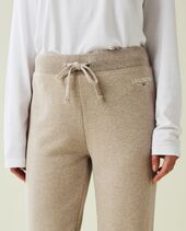 Jenna jersey pants, light brown melange