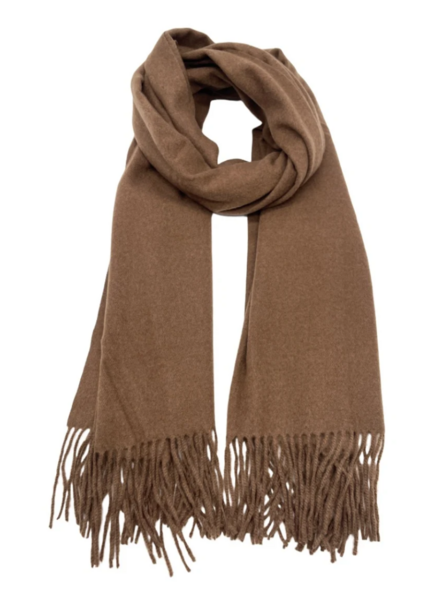 Scarf blended with cashmere, light maroon
