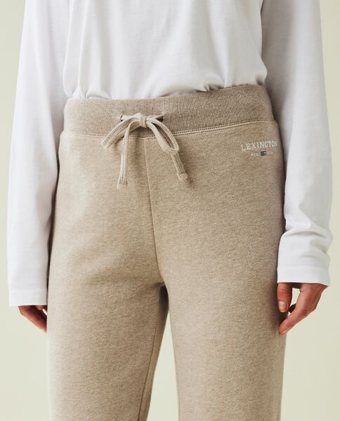 Jenna jersey pants, light brown melange