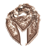Toile de Jouy scarf, brown