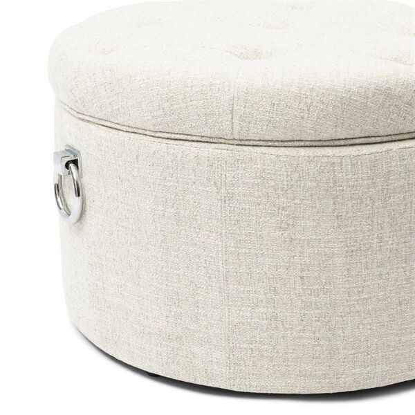 Park avenue footstool, antique white