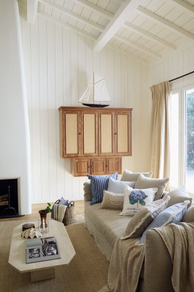 Linen/Cotton Fringe Pillow Cover 50x50, Beige