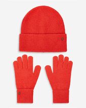 Anicet beanie & gloves, sanguine