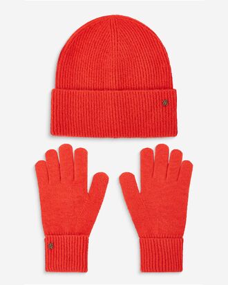 Anicet beanie & gloves, sanguine