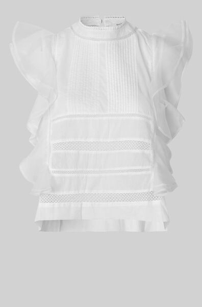 Kristel Frill Top, White