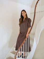 Bovary skirt, dark brown