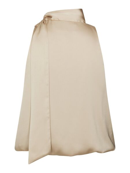 Veda drapy satin top, dark sand