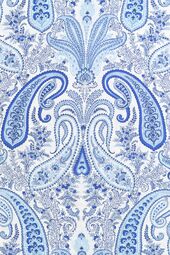 Key West Paisley single duvet, Hydrangea blue