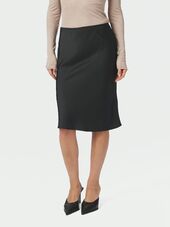 Mindie heavy sateen skirt, black