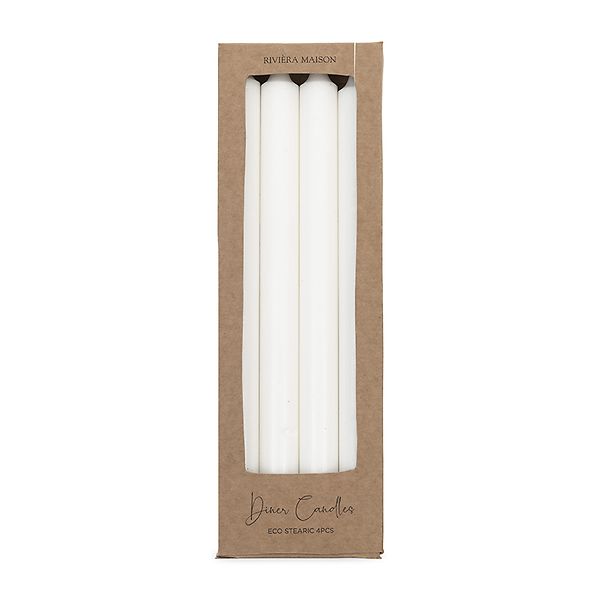 Dinner candles eco 4 pcs, off-white
