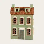 Ceramic house 20,5cm, green