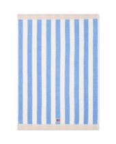 Block Striped Towel 30x50, Sky Blue/White
