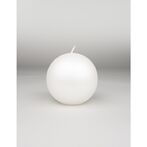 Velvet ball candle 10cm, pearl