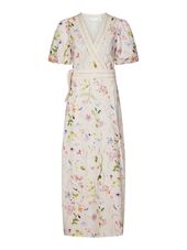 Clarine flower dress, off white